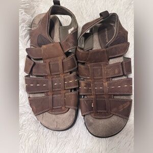 Men’s Grahite leather sandals sz 12